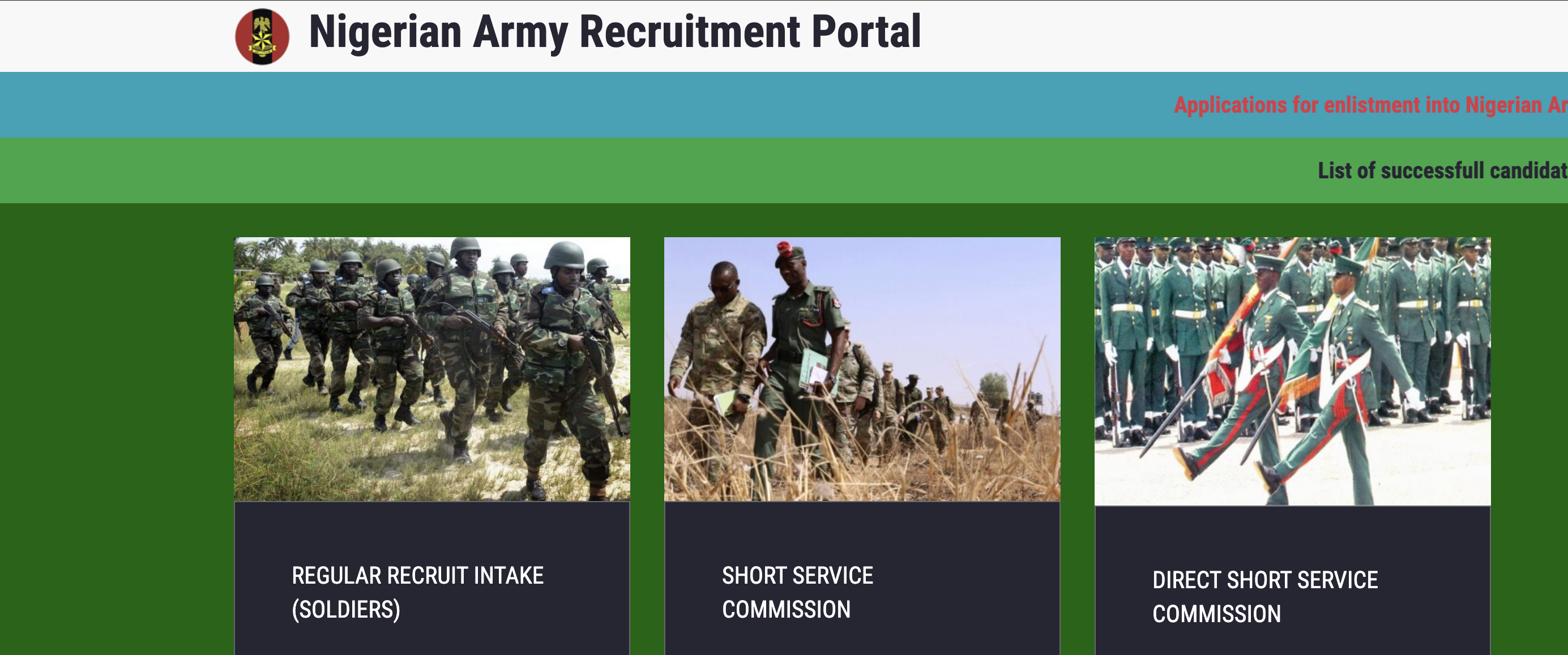 Nigerian Army DSSC Recruitment 2022 Application Form Portal  – Register Here